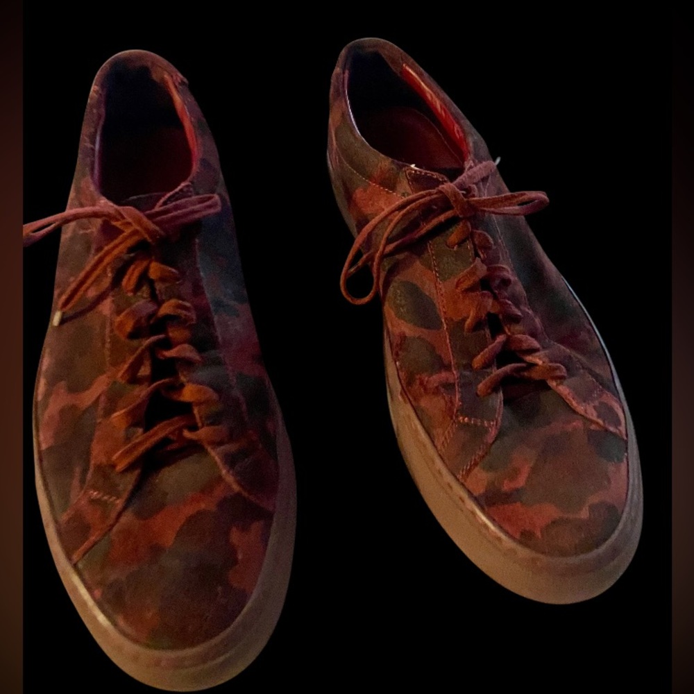 Common Projects Red Camouflage Sneakers